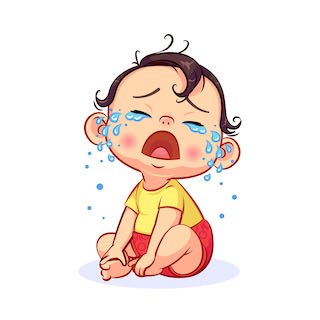 a baby crying